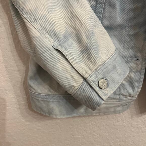 Lauren Jeans Co Denim Jacket Tie Dye Women's Small Light Blue Ralph Lauren Crop - Picture 7 of 12
